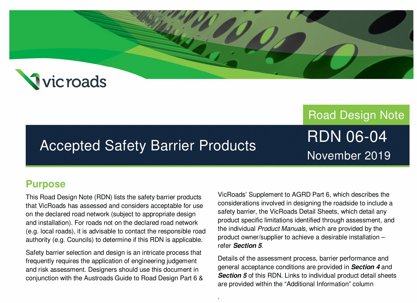 Accepted Road Safety Barrier Products Update