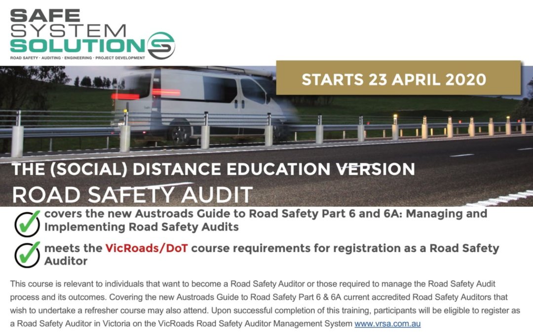 Road Safety Audit (RSA) training – (Social) Distance Education