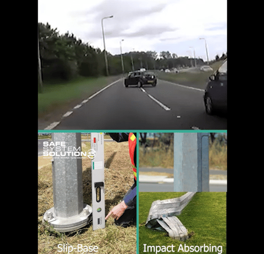 Safe System Snippet #122 Impact absorbing vs Slip-base poles