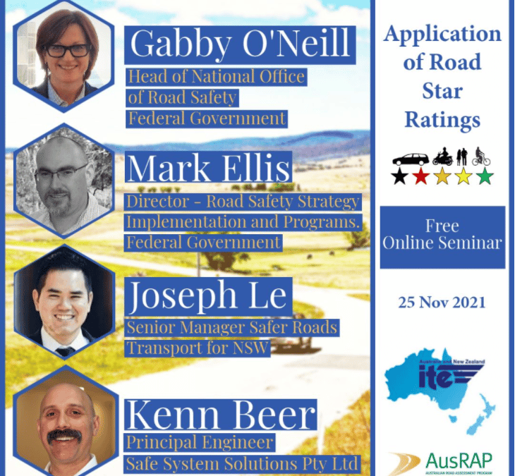 Free Online Seminar – Application of Road Safety Star Ratings