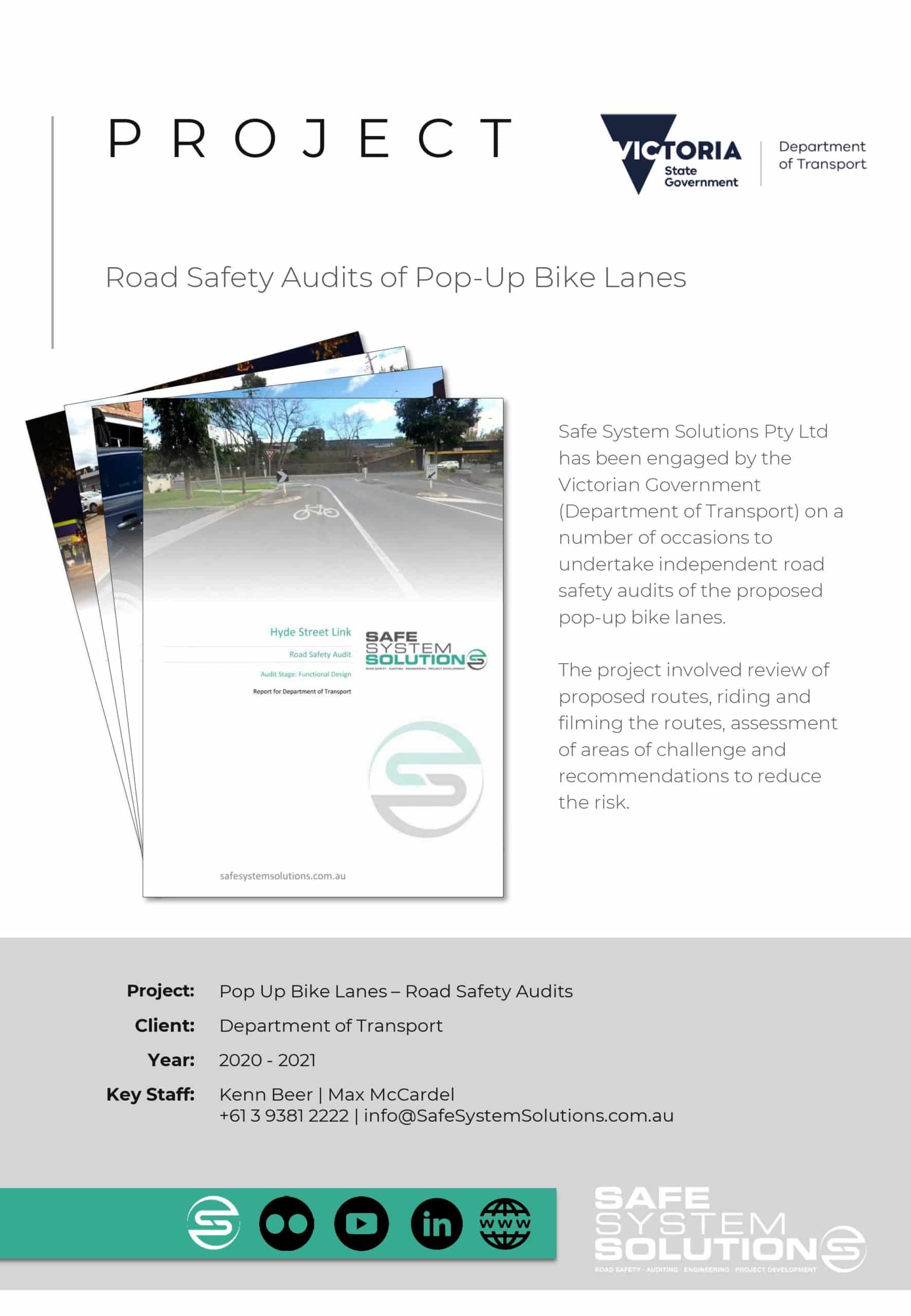Road Safety Audits of Pop-Up Bike Lanes