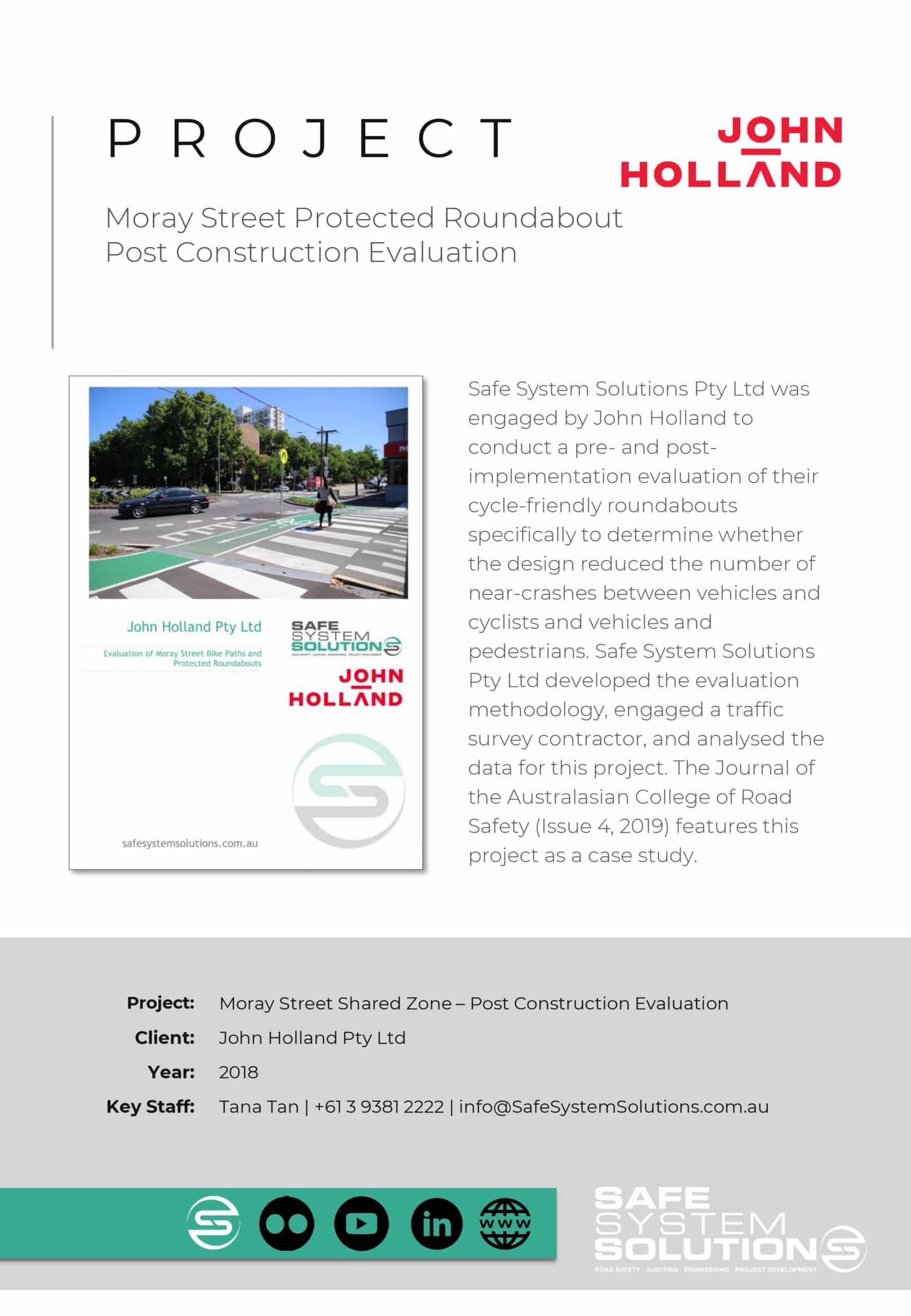 Moray Street Protected Roundabout Post Construction Evaluation