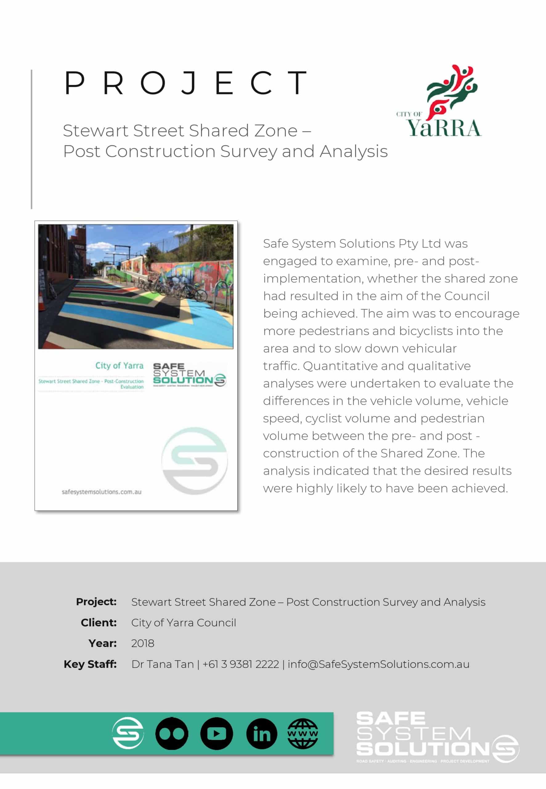 Stewart Street Shared Zone –Post Construction Survey and Analysis