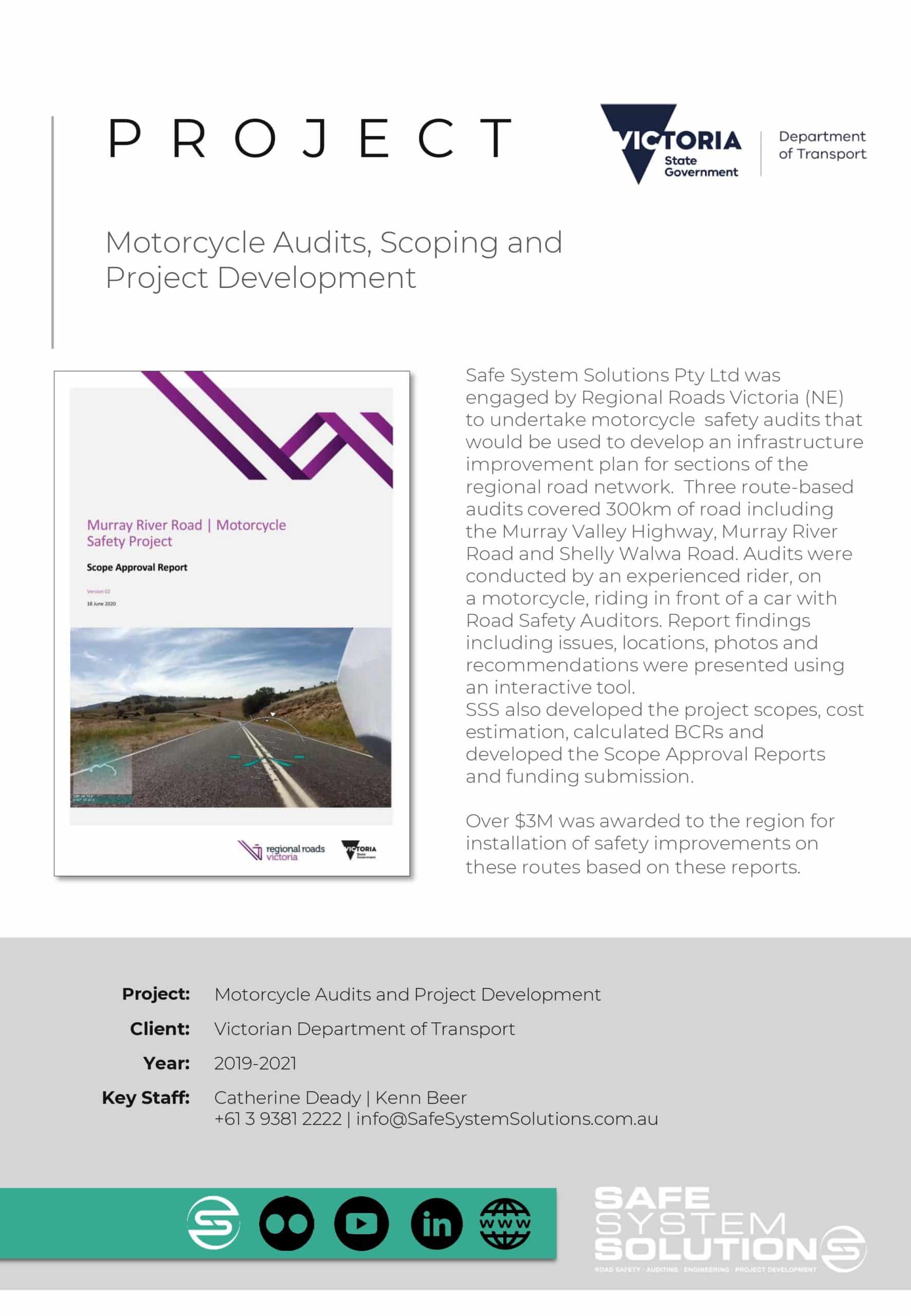 Motorcycle Audits, Scoping andProject Development