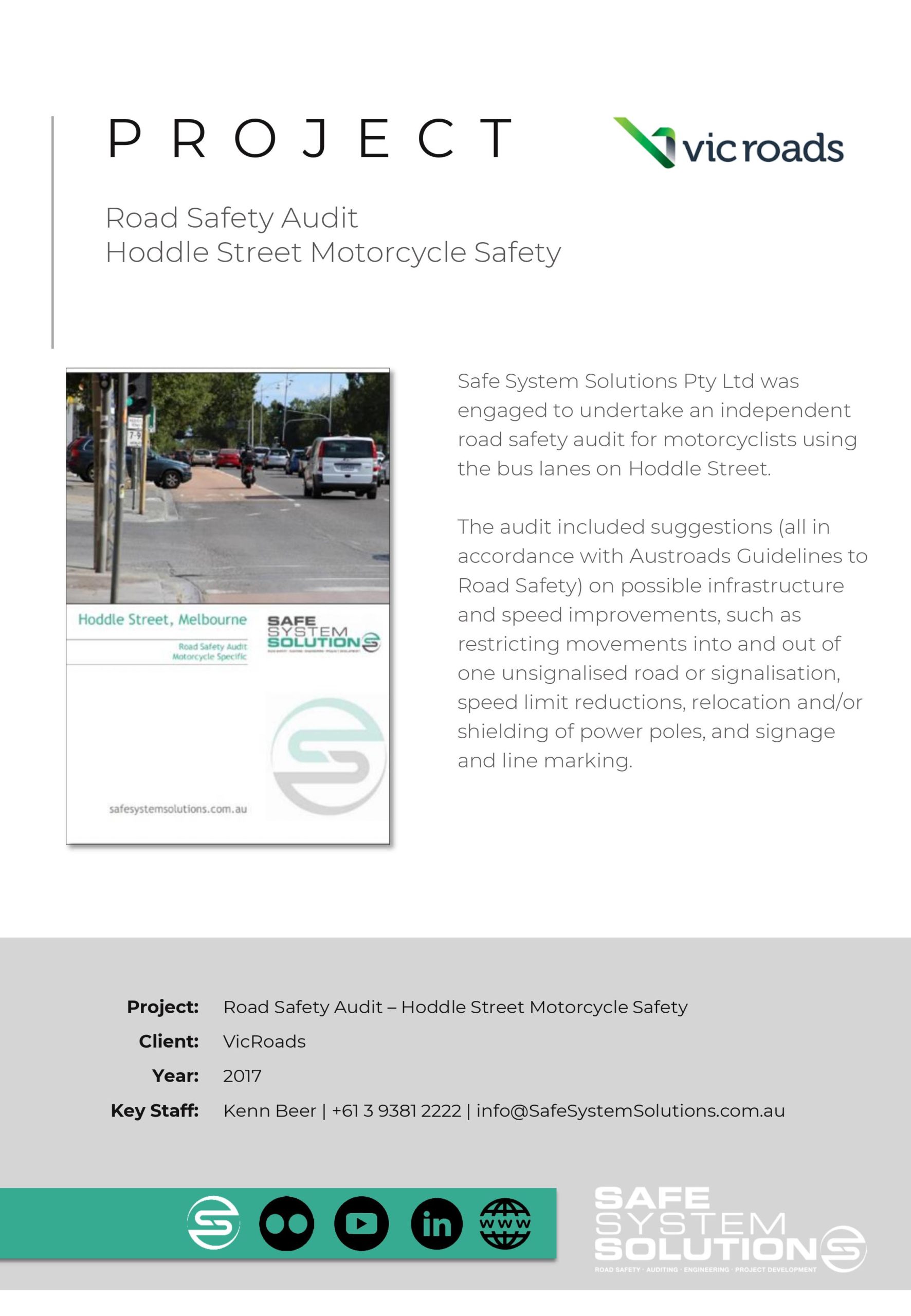 Road Safety Audit Hoddle Street Motorcycle Safety