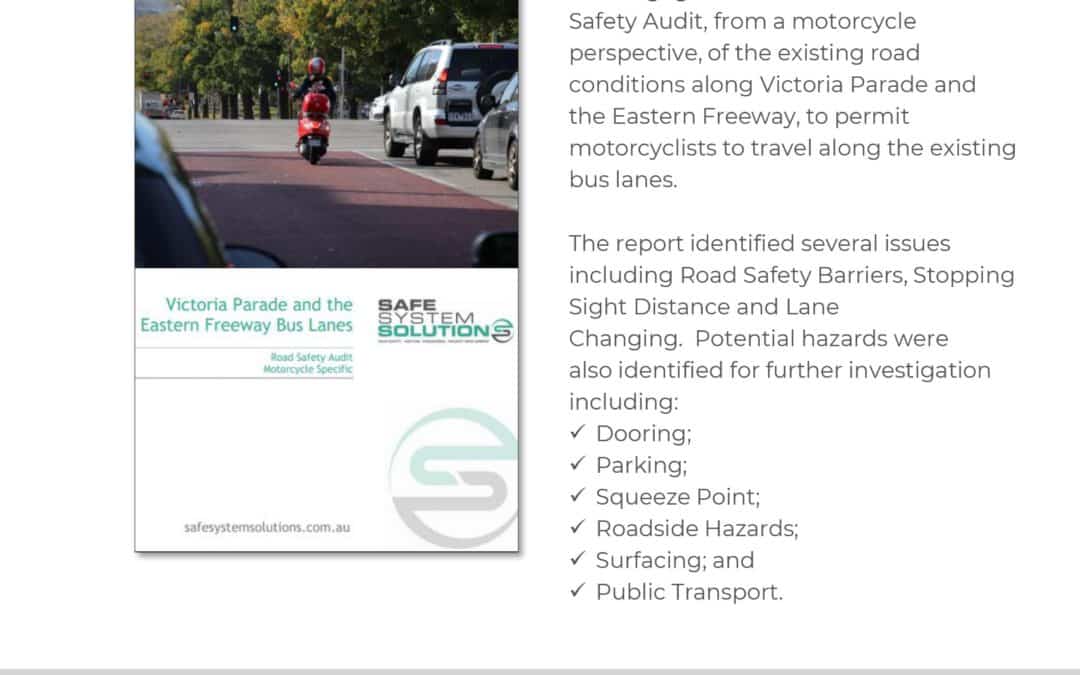 Road Safety Audit Motorcyclists in the bus lane