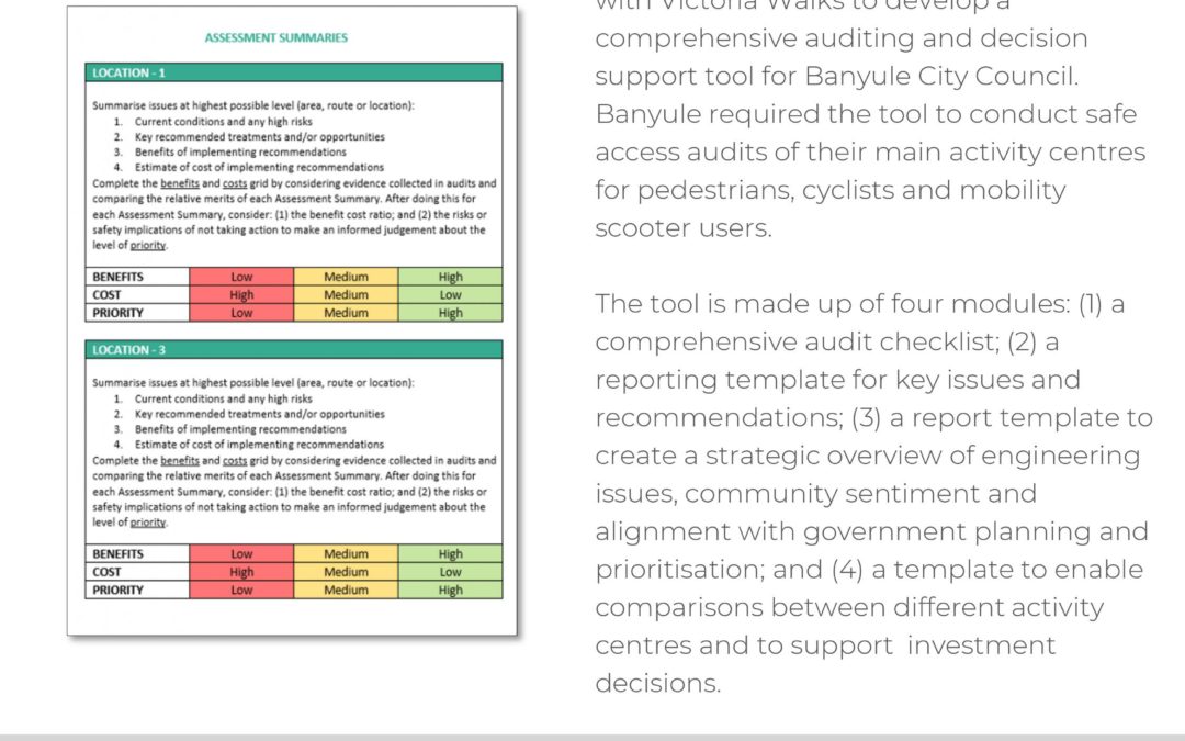 Safe Access Audit Tool: An Active Transport Audit Toolkit