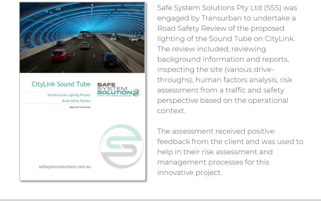 Road Safety Review CityLink Sound Tube Lighting