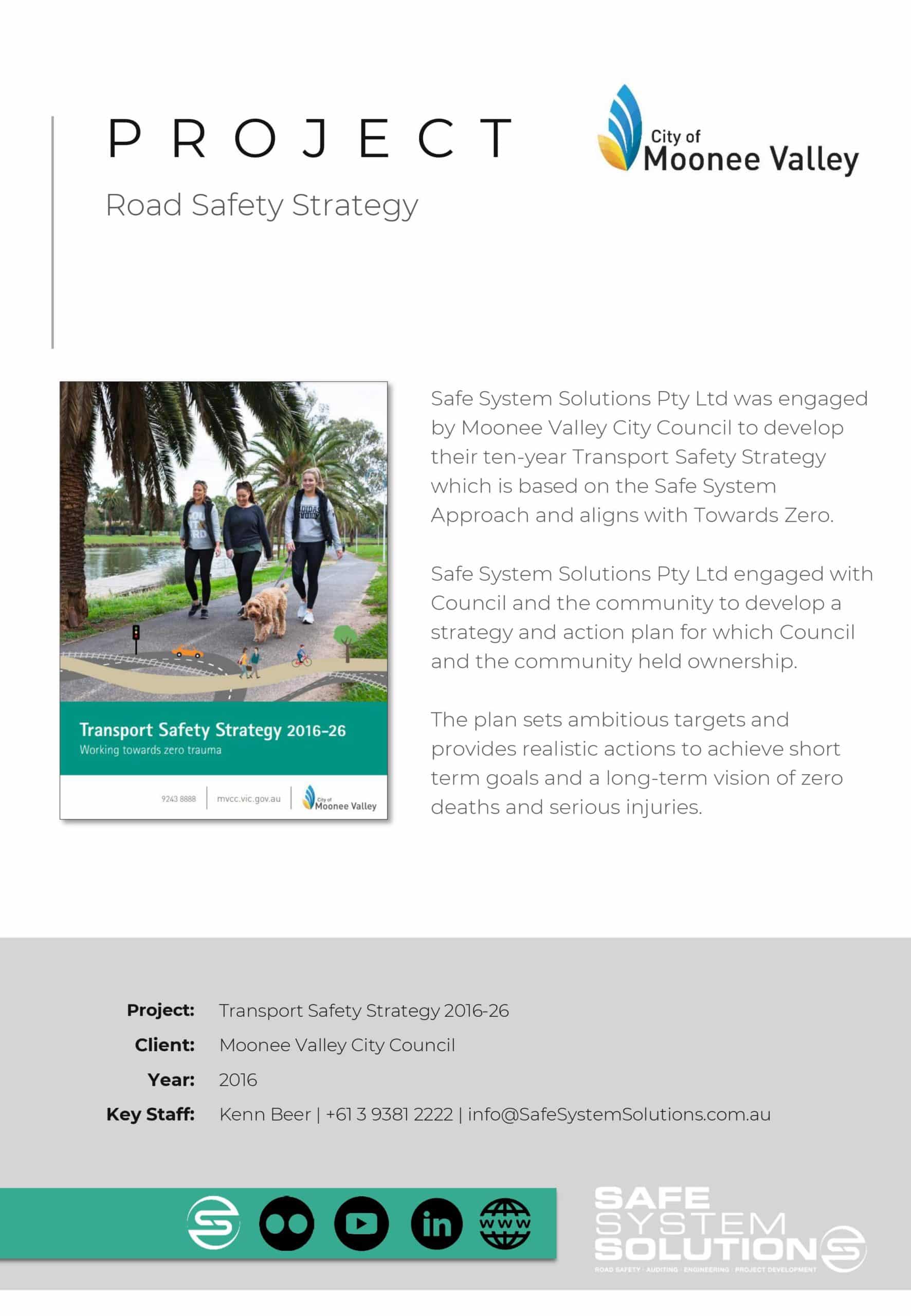 Road Safety Strategy Moonee Valley