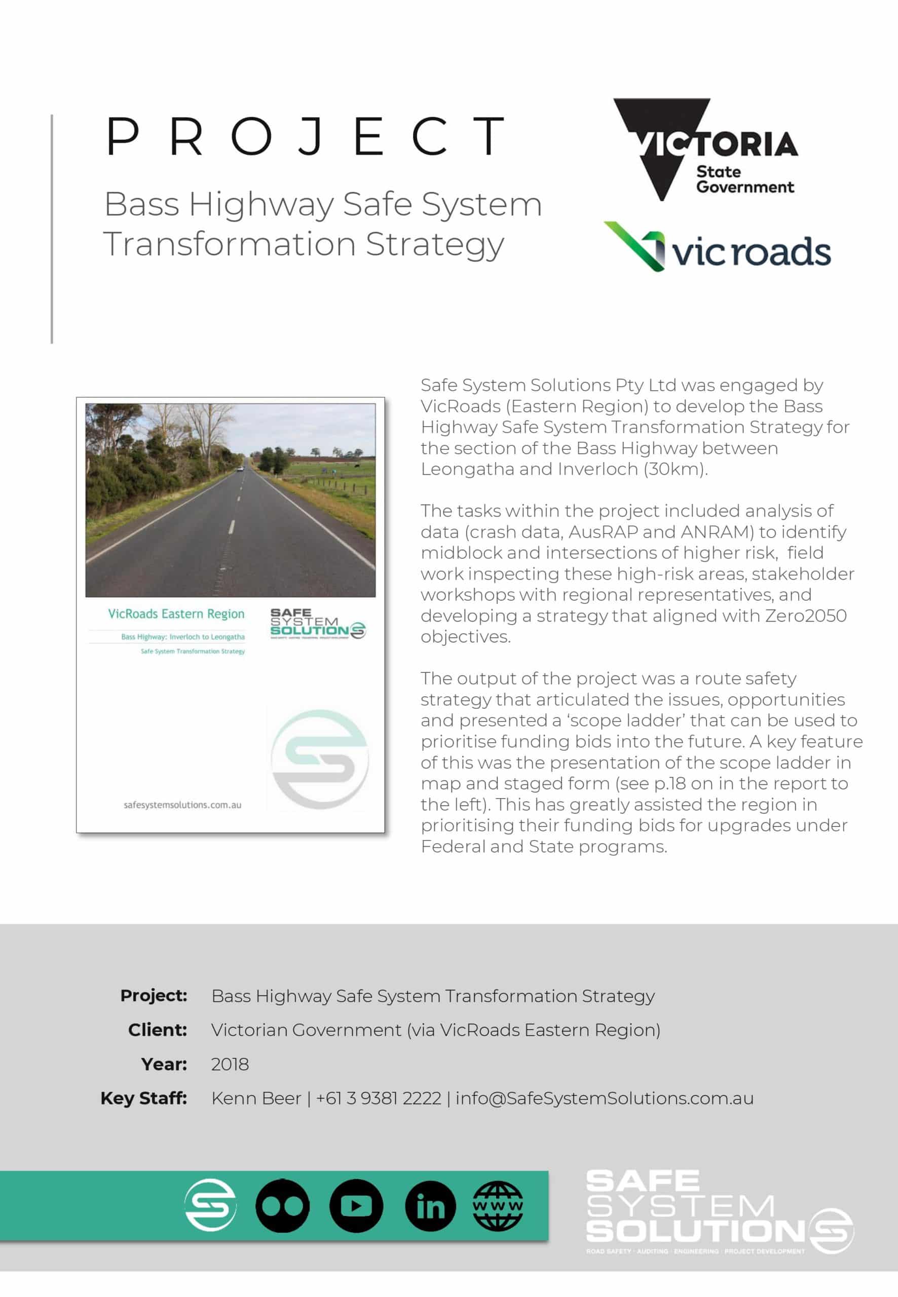Bass Highway Safe System Transformation Strategy