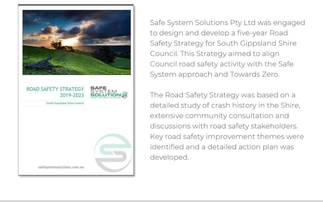 Road Safety Strategy South Gippsland Shire