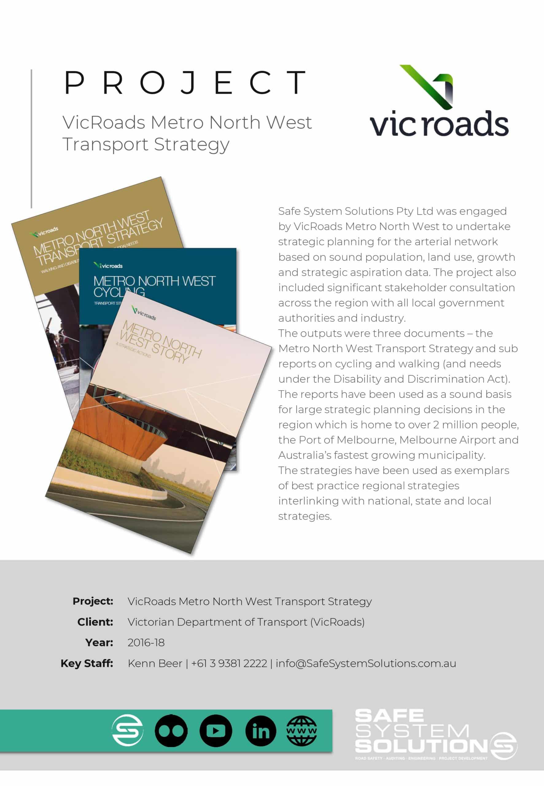 VicRoads Metro North West Transport Strategy