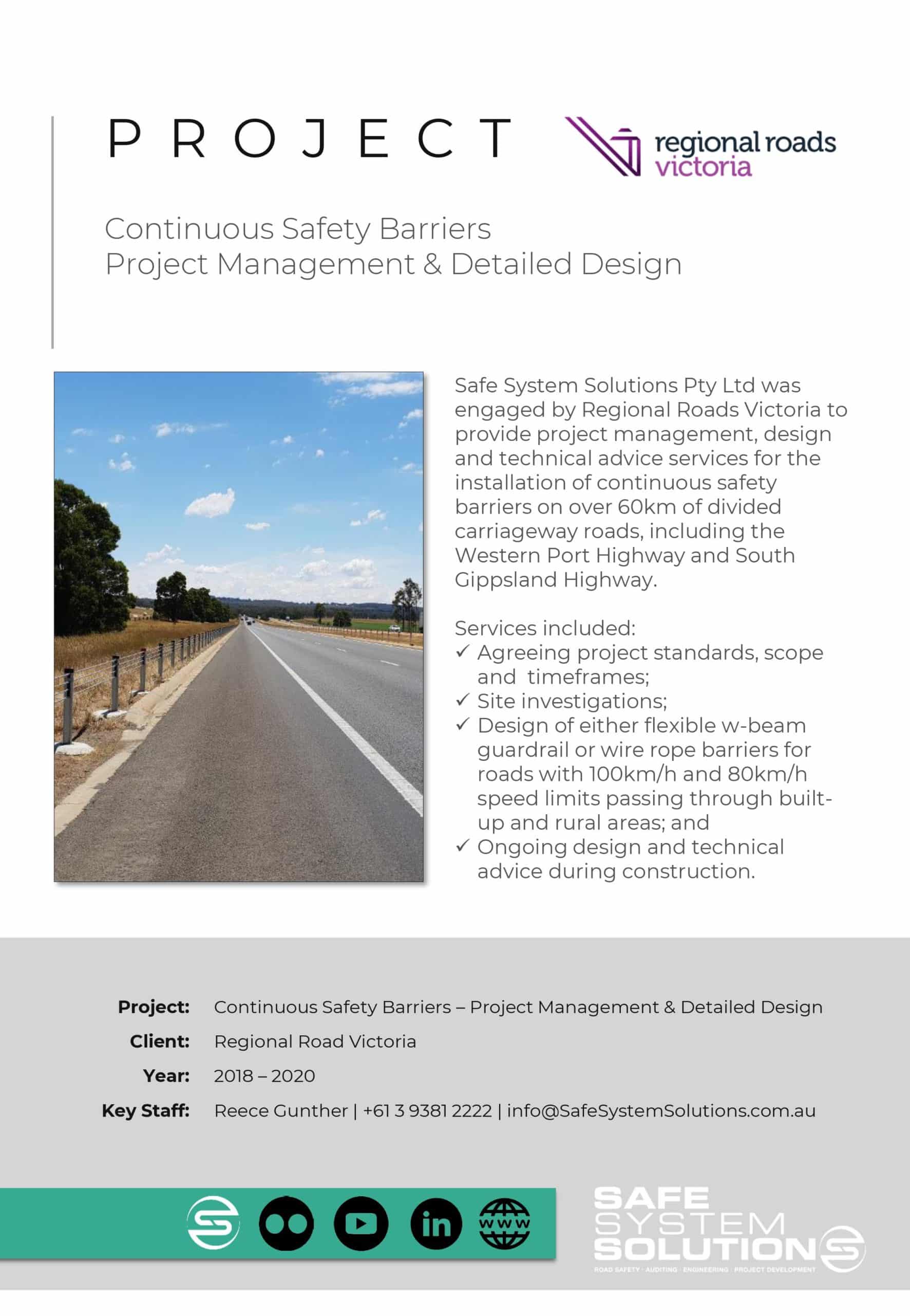 Continuous Safety Barriers Project Management & Detailed Design