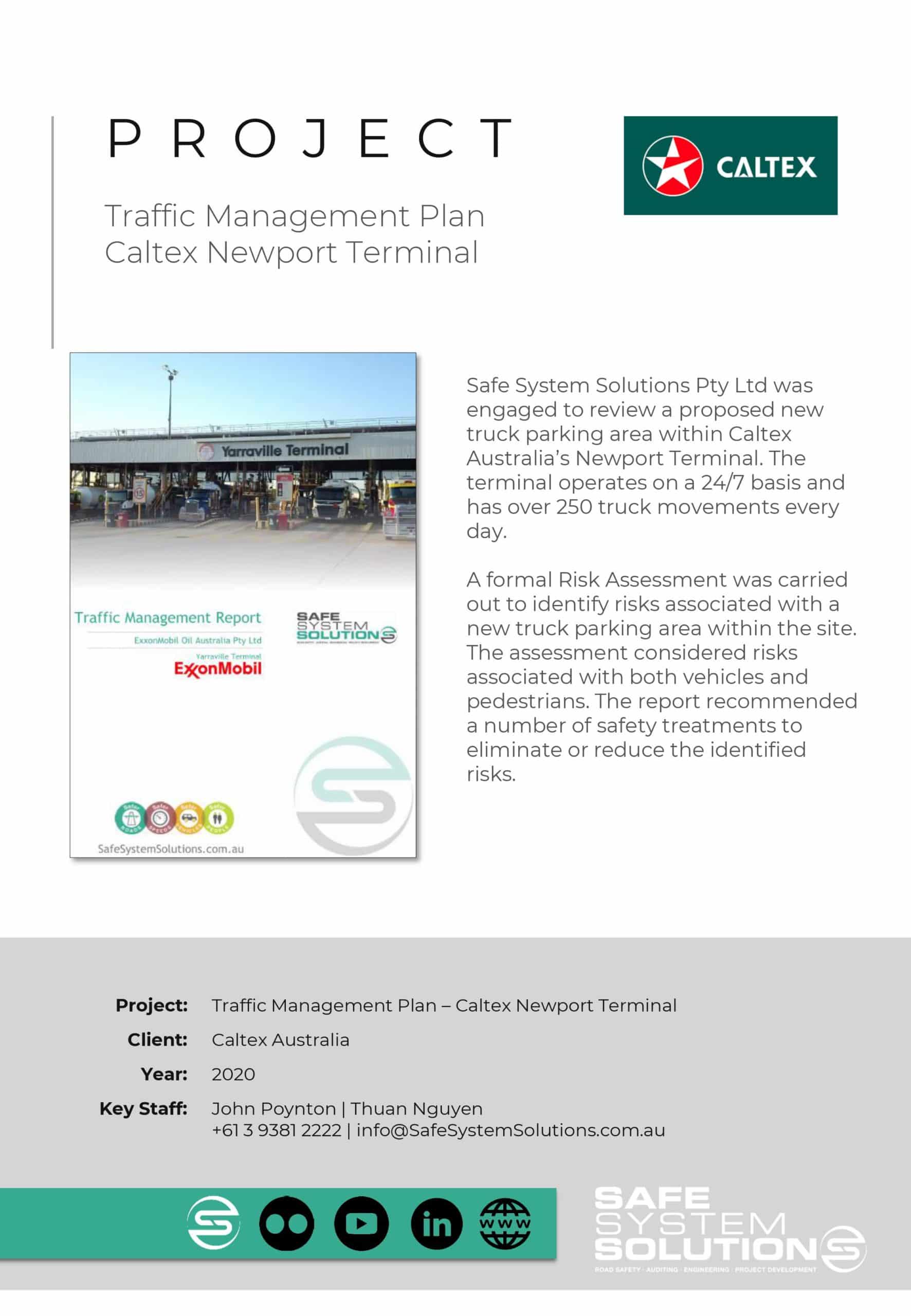 Traffic Management Plan Caltex Newport Terminal