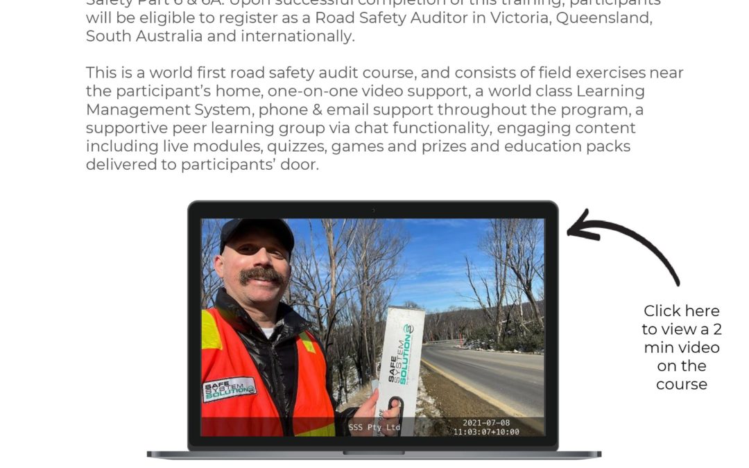 Road Safety Audit course (Social) Distance Education (online)