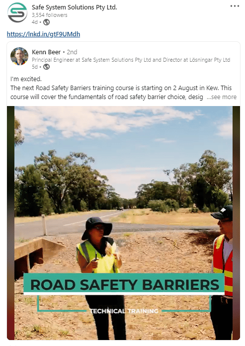 Road Safety Barriers Training