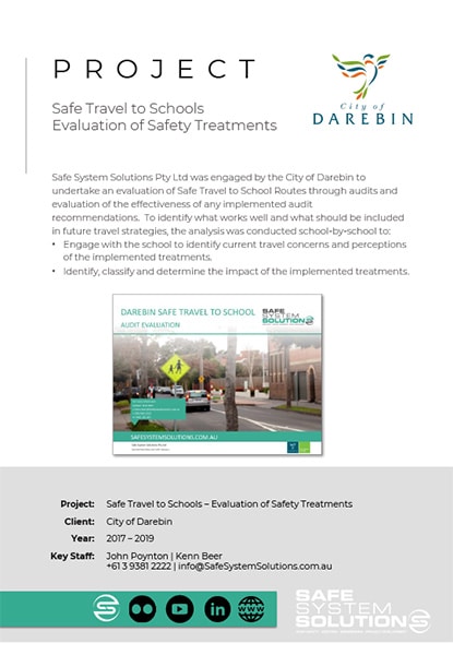 Safe Travel to Schools Evaluation of Safety Treatments