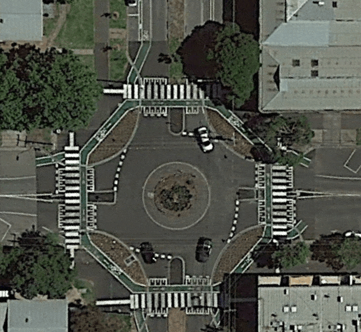 Safe System Snippet 483: Evaluation of Pedestrian and Cyclist Friendly Roundabout