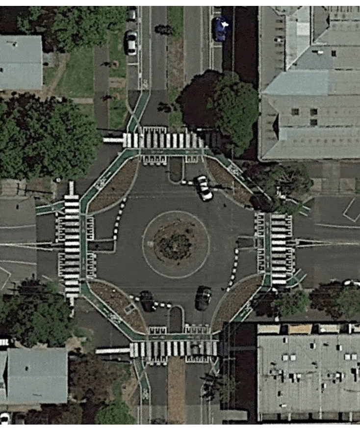 Safe System Snippet 483: Evaluation of Pedestrian and Cyclist Friendly Roundabout